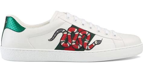 scarpe gucci sneakers serpente|gucci ace water snake embroidered.